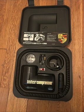 NEW Porsche Black Tire Inflator / Inter Compressor